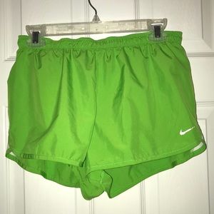 Nike FIT running shorts lime green